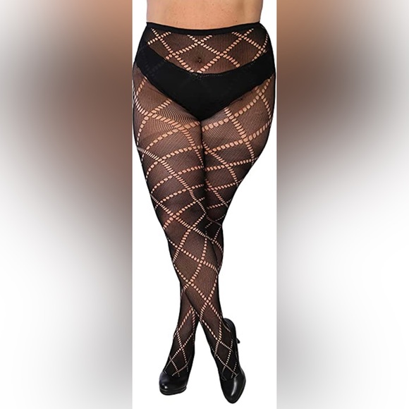 Frenchic Fishnet Lace Tights - Picture 2 of 6